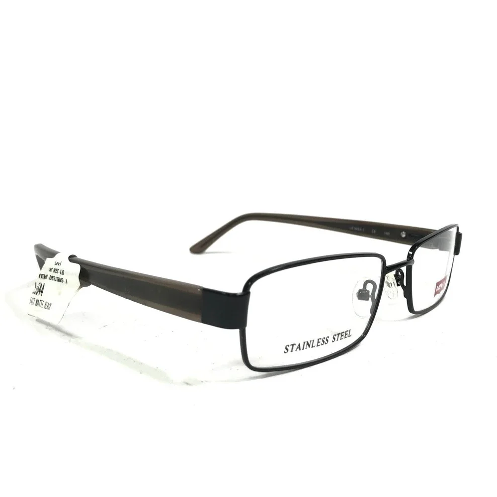 Levi's LS 544A-1 Eyeglasses Frames Black Brown Rectangular Full Rim 54-17-140